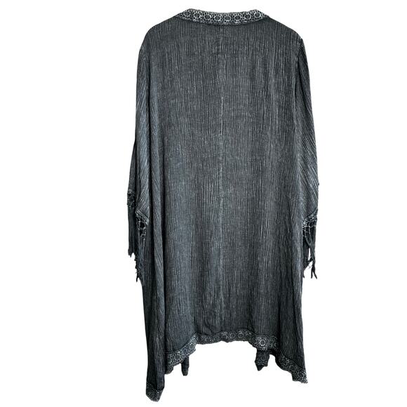 NWT Easel Kimono Duster Cardigan Open Front Boho Festival Jacket (Belt Missing) - Picture 3 of 5